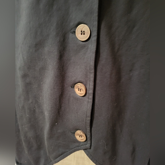 Voleuz Soft Large wood Button Cardigan Top Women's Size s overfit cotton - Picture 2 of 9
